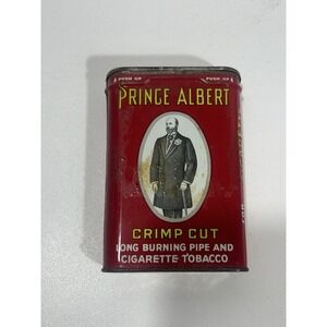 Vintage‎ Prince Albert Crimp Cut Tobacco Tin 1.5oz Great Condition Lid Opens